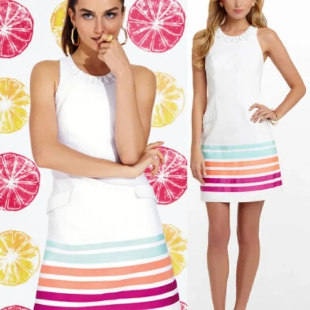 NEW Lilly Pulitzer  Pearl Resort White Pearl Swirl Shift Dress